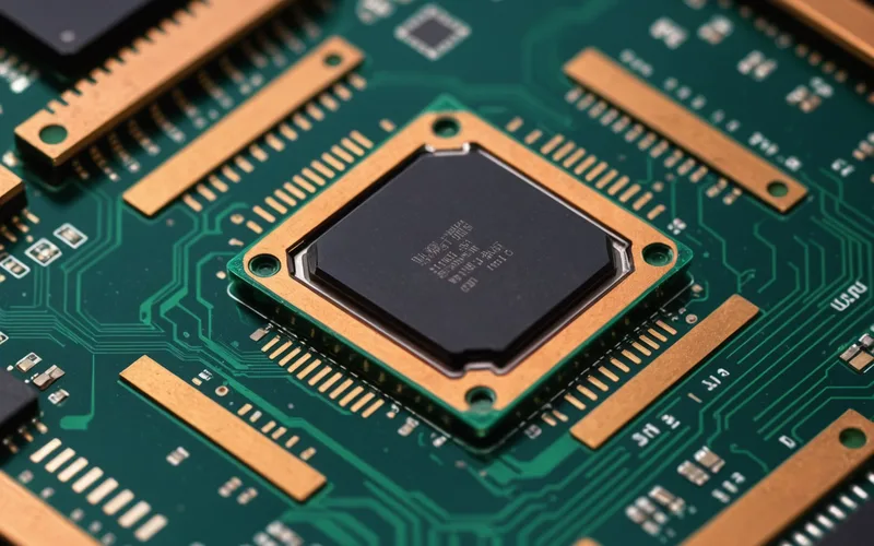 RF PA package QFN component close-up