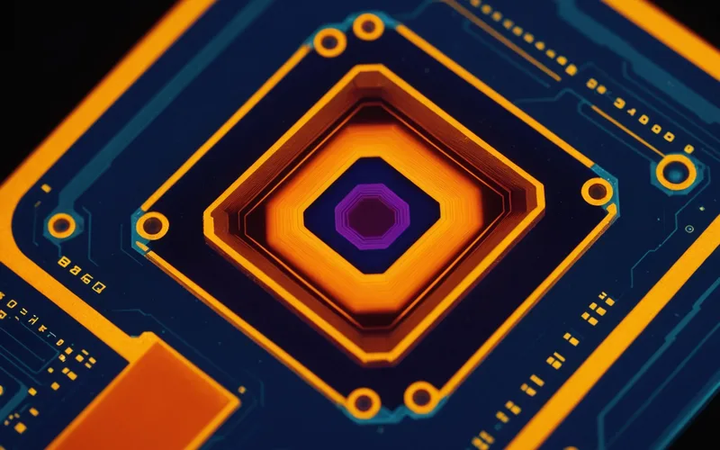 PA module thermal image with heat distribution visualization